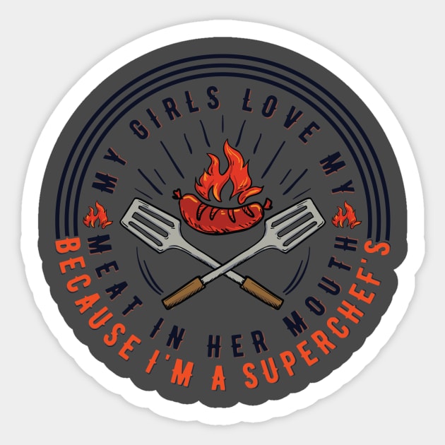 Super chefs bbq smoke grill Sticker by thishits